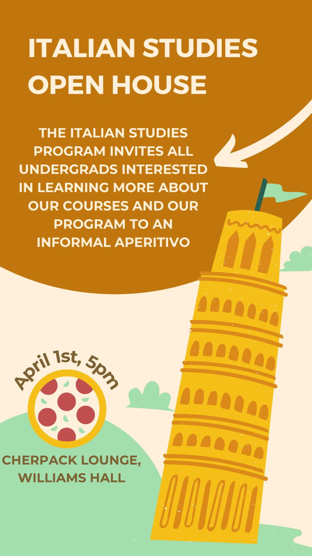 Italian Studies Open House poster